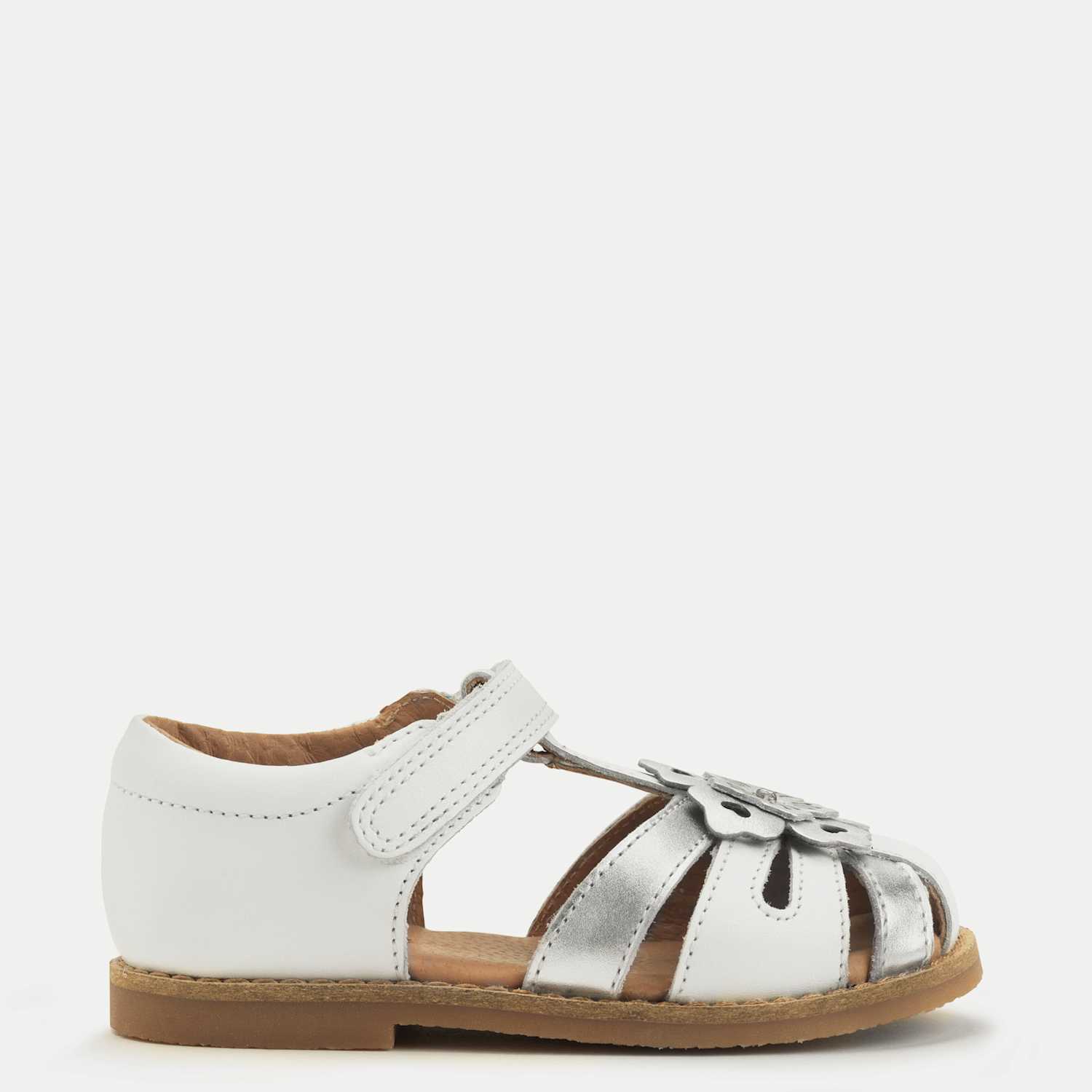 Start-Rite Girls Schoolwear Leather Riptape Sandals (3 Small - 8 Small) - 5½ - White Mix - Available at M&S