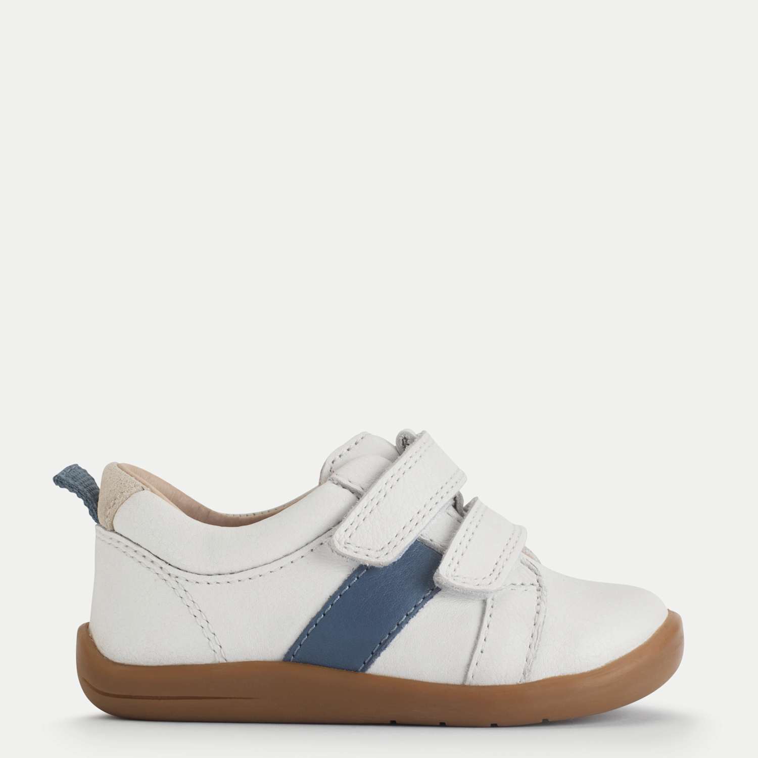 Start-Rite Boys Leather Riptape Trainers (4 Small - 8 Small) - 4½/Wide - White Mix - Available at M&S