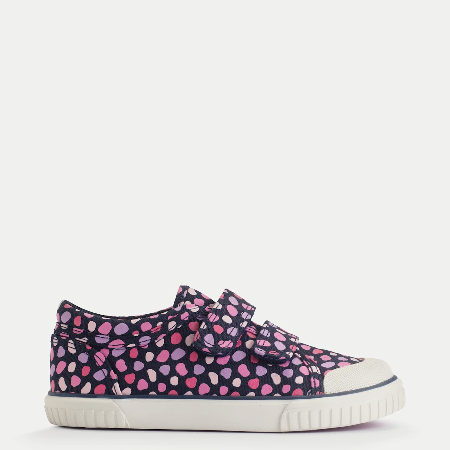 Start-Rite Girls Splash Print Canvas Riptape Trainers (6 Small - 3 Large) - 11½ - Navy Mix - Available at M&S