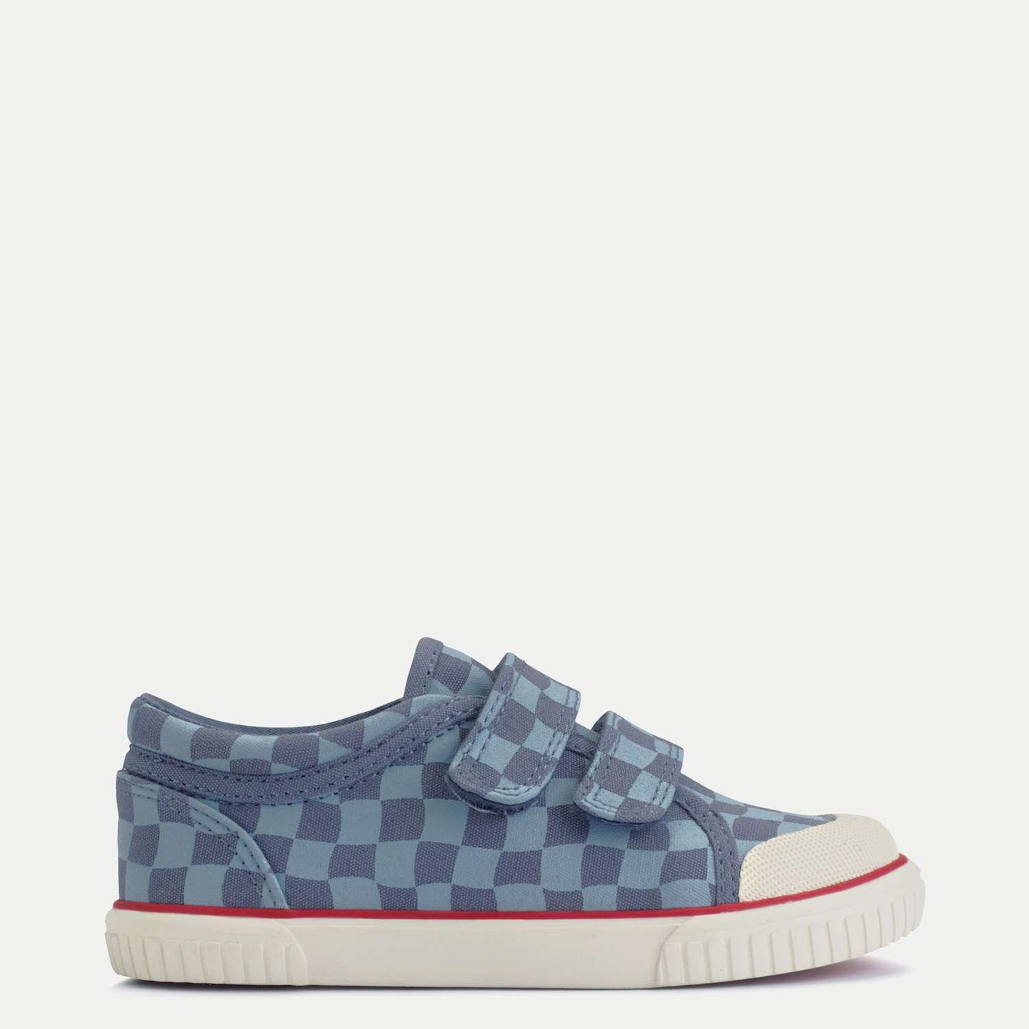Start-Rite Boys Canvas Checked Riptape Trainers (6 Small - 3 Large) - Denim - Available at M&S