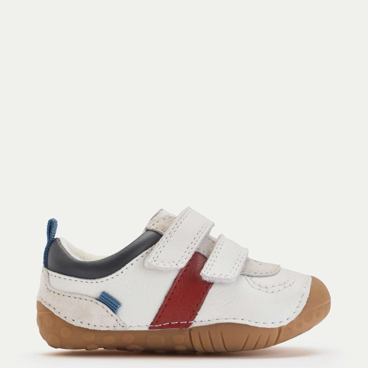 Start-Rite Baby Leather Riptape Pram Shoes (3 ½ Small - 5 Small) - 3½ - White Mix - Available at M&S
