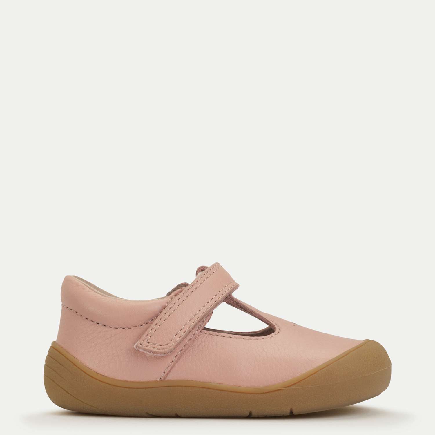 Start-Rite Girls Leather Riptape T Bar Shoes (3 Small - 7 Small) - 6 - Pink - Available at M&S