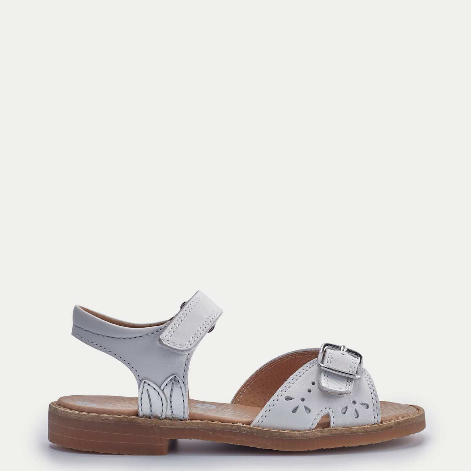 Start-Rite Girls Schoolwear Leather Riptape Sandals (7 Small - 1½ Large) - 7 - White - Available at M&S