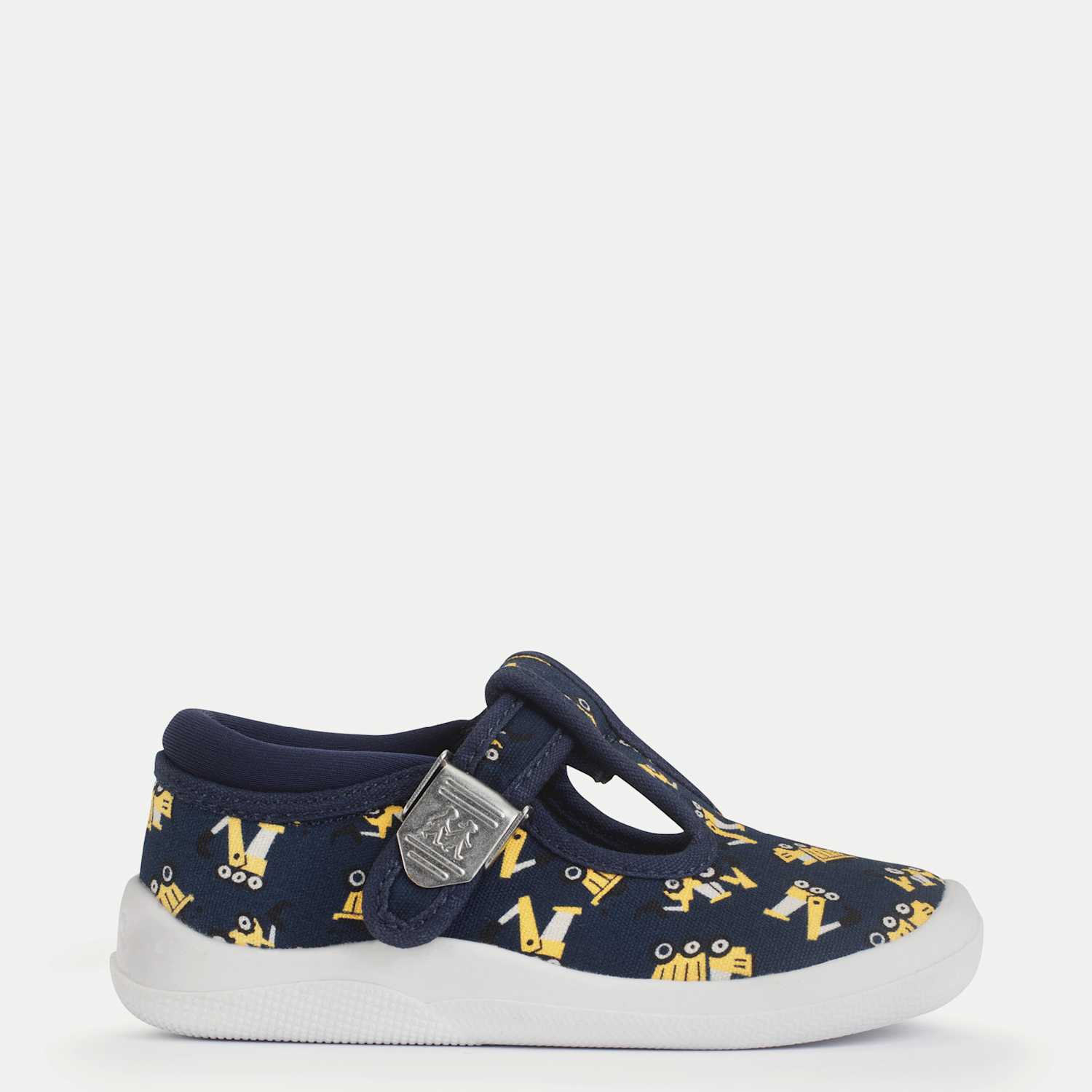 Start-Rite Boys Canvas Digger T Bar Shoes (3 Small - 7 Small) - 4½ - Navy Mix - Available at M&S