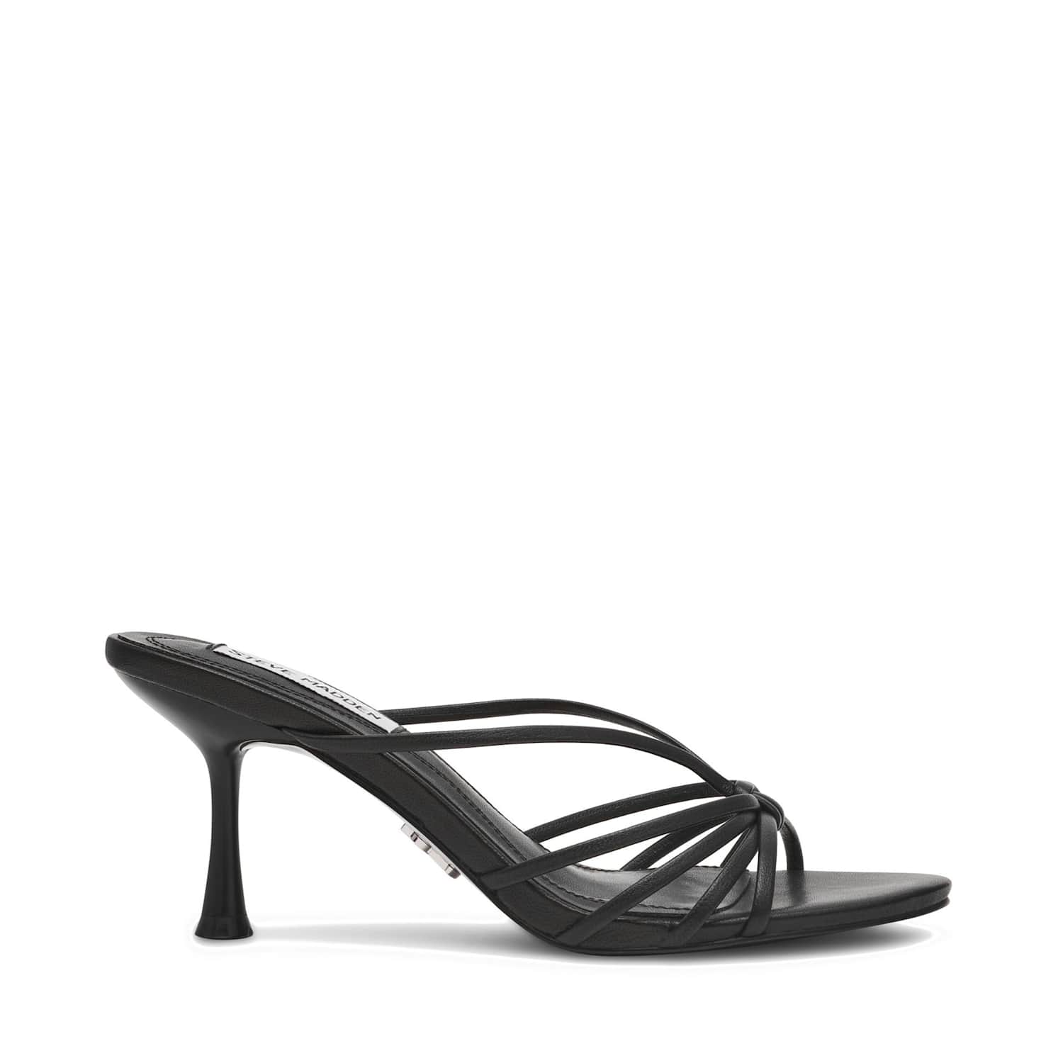 Steve Madden Women's Leather Strappy Kitten Heel Sandals - 5 - Black - Available at M&S