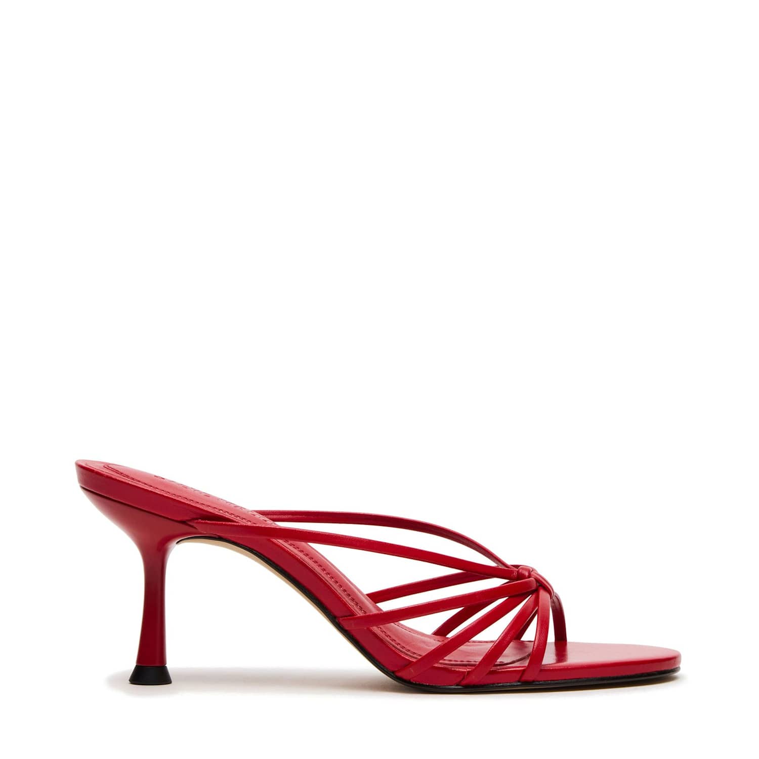 Steve Madden Women's Leather Strappy Stiletto Heel Sandals - 4 - Red - Available at M&S