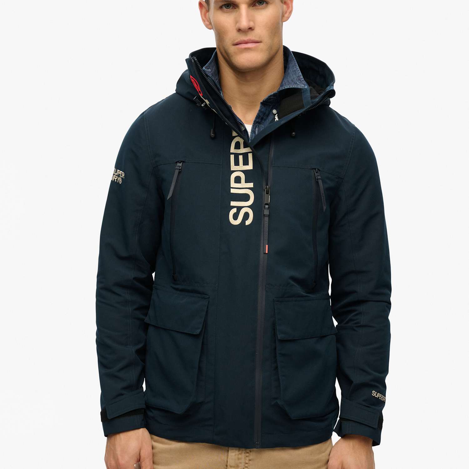 Superdry & Co Men's Embroidered Hooded Ultimate Windbreaker Coat - M - Navy - Available at M&S