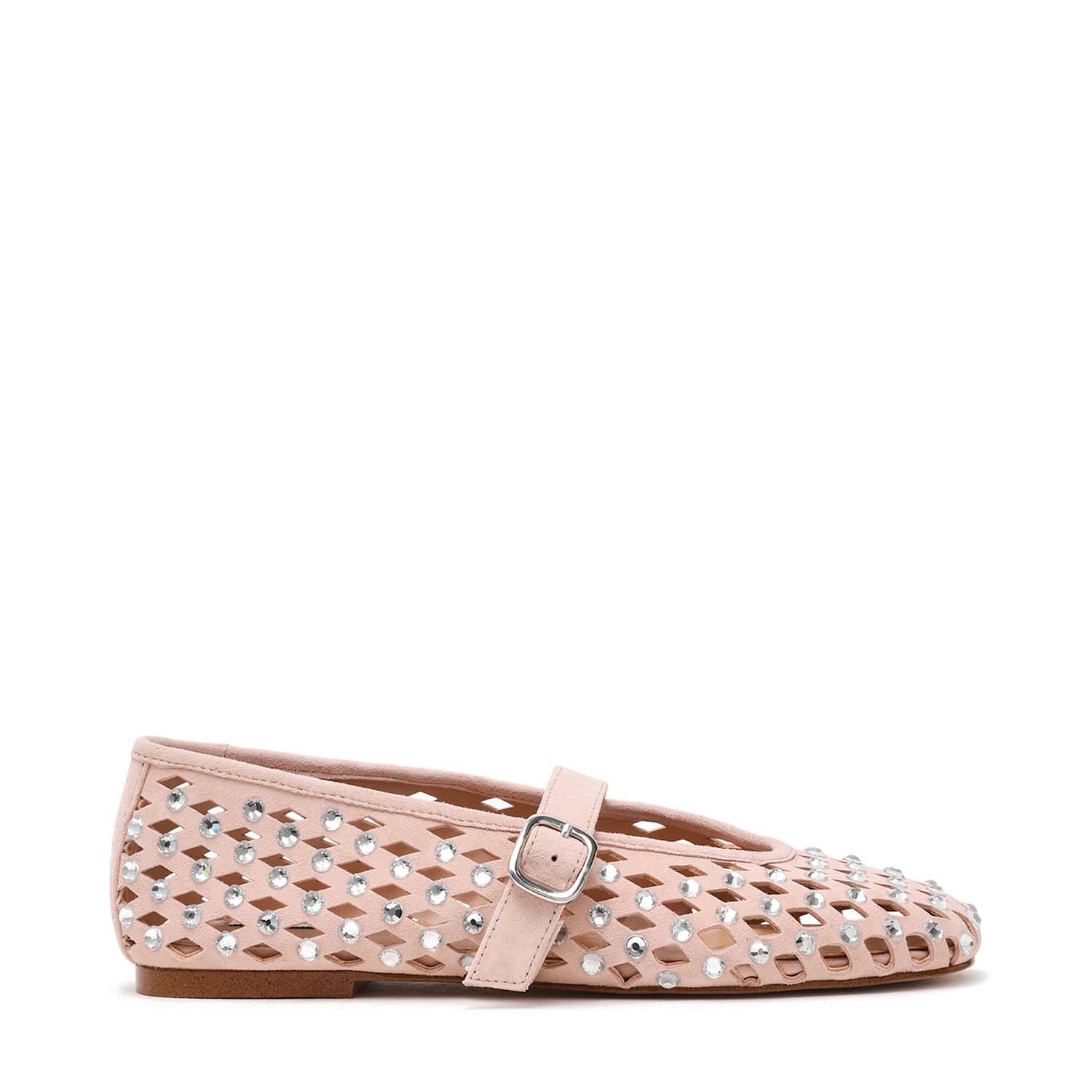 Steve Madden Women's Rerun Suede Embellished Flat Pumps - 7 - Pink - Available at M&S