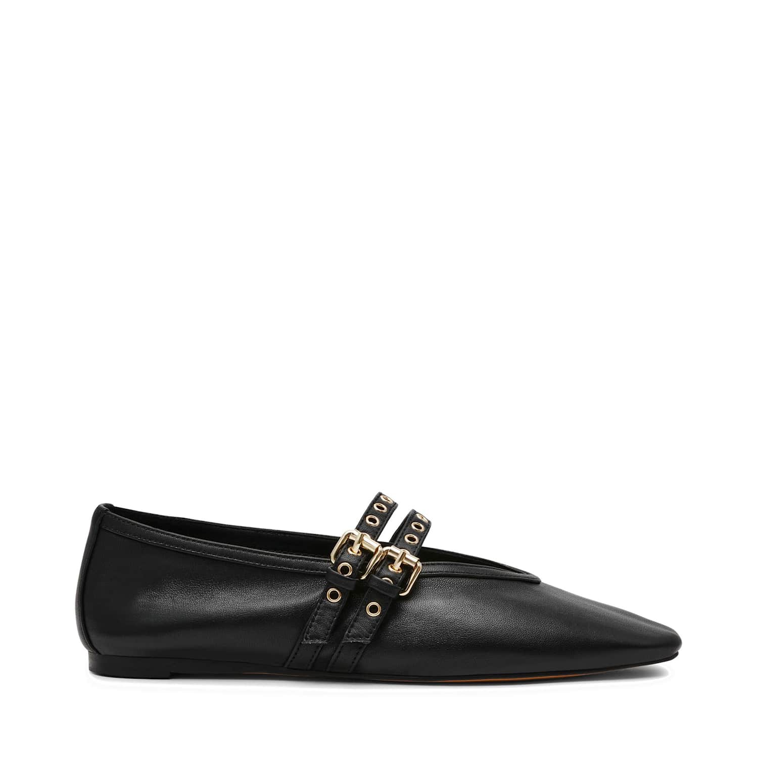 Steve Madden Women's Lydia Suede Buckle Flat Pumps - 6 - Black - Available at M&S