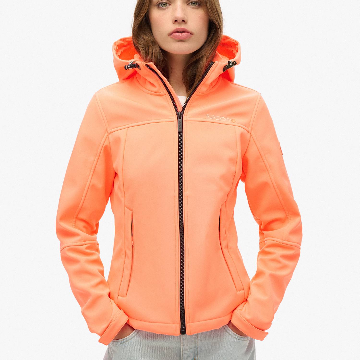 Superdry & Co Women's Waterproof Hooded Jacket - 16 - Coral - Available at M&S