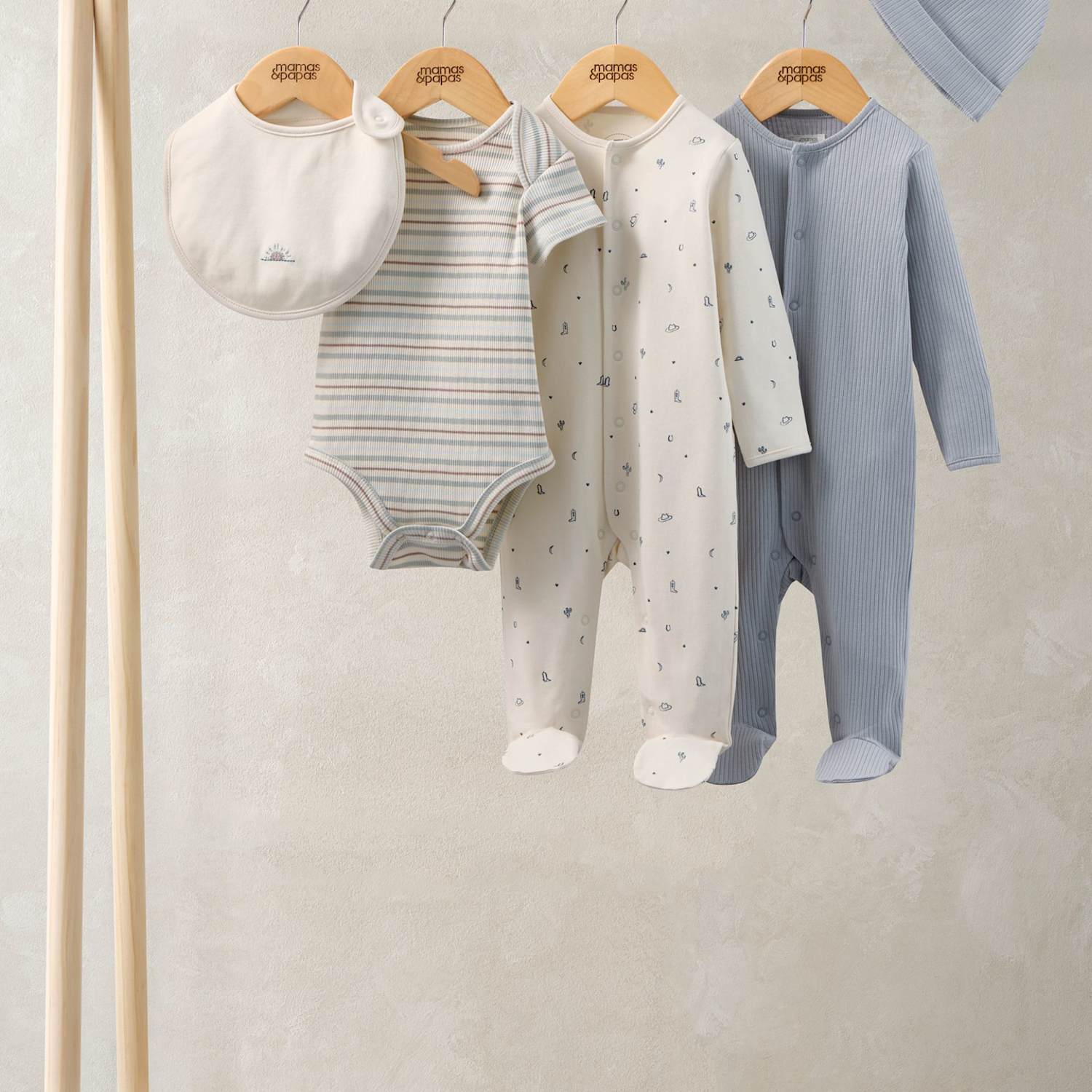 Mamas & Papas Boys 5 Piece Cotton Rich Gift Set (6 ½lbs-9 Mths) - Tiny - Blue - Available at M&S