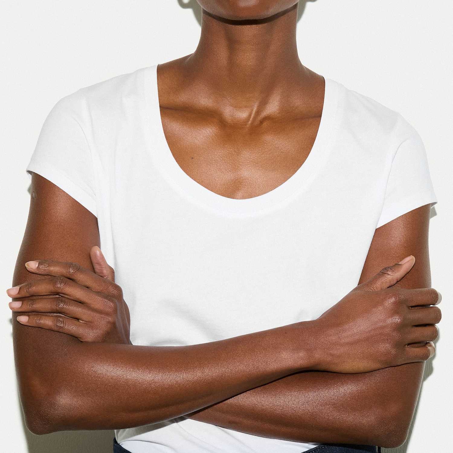 Jigsaw Women's Pure Cotton Scoop Neck T-Shirt - Extra Small - White - Available at M&S