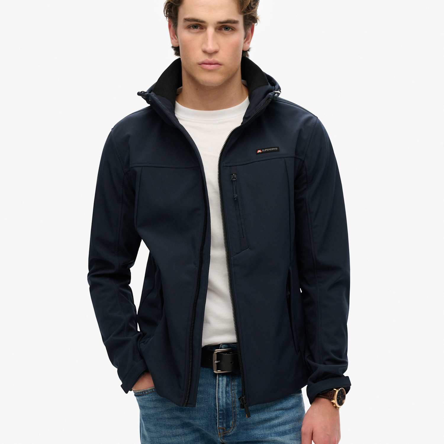 Superdry & Co Men's Hooded Sports Jacket - 2XL - Navy - Available at M&S