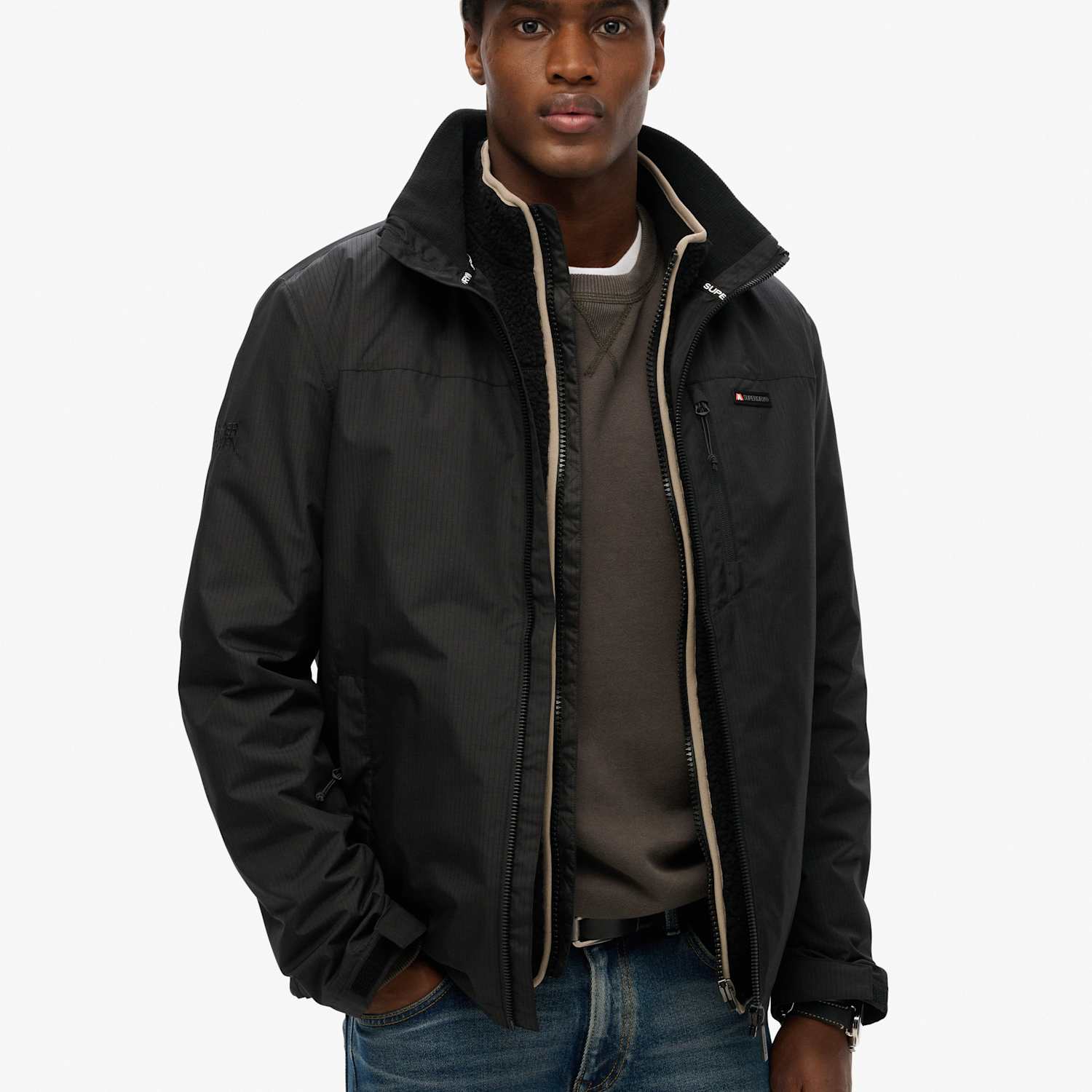 Superdry & Co Men's Windbreaker Jacket - S - Black - Available at M&S