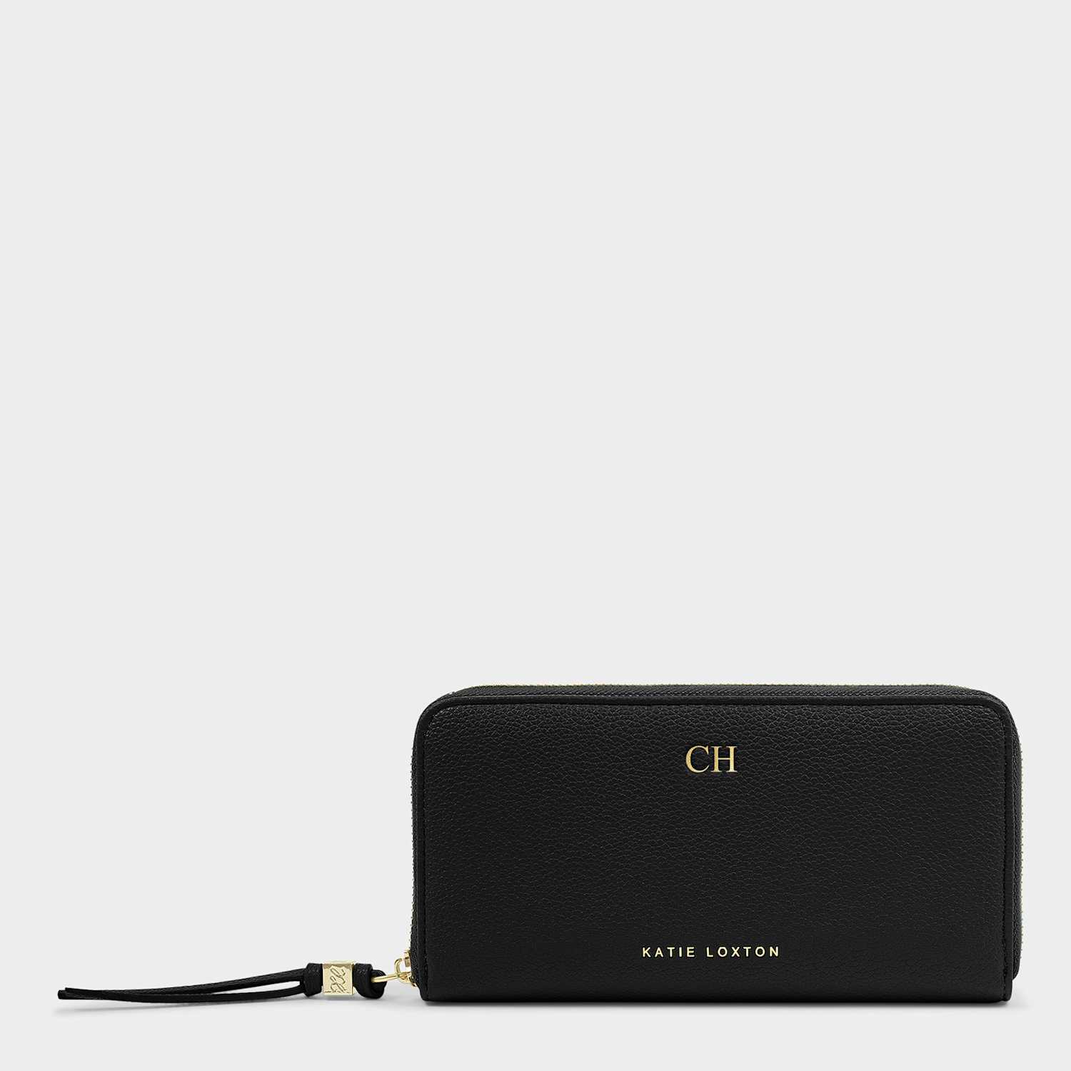 Katie Loxton Women's Personalised Large Zip Around Purse - Black - Available at M&S
