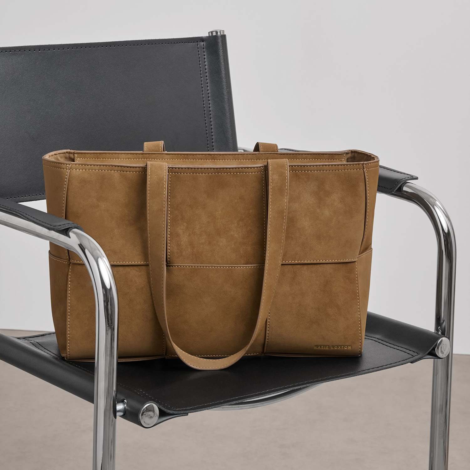 Katie Loxton Women's Personalised Textured Tote Bag - Camel - Available at M&S