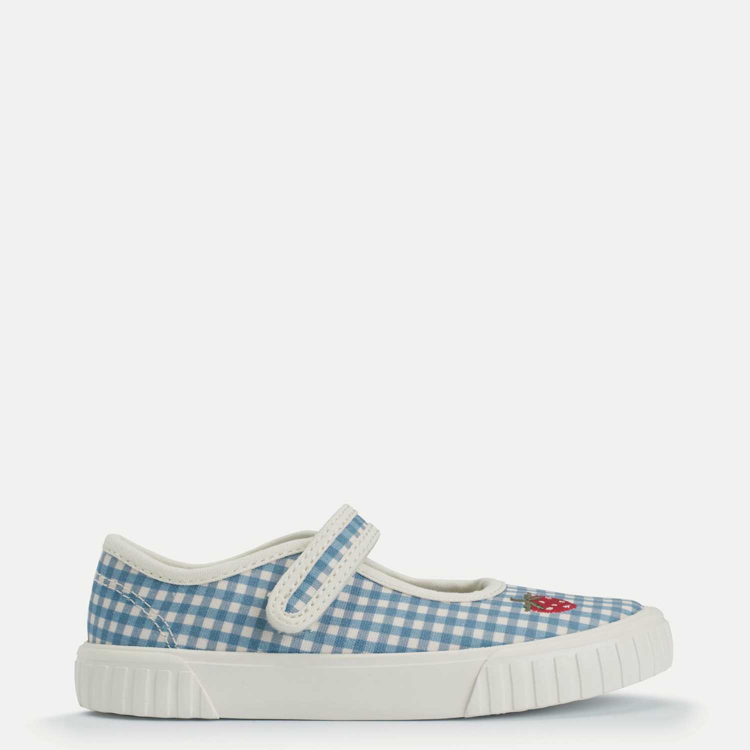 Start-Rite Girls Gingham Riptape Mary Jane Shoes (6 Small-1 1/2 Large) - 13 - Denim - Available at M&S