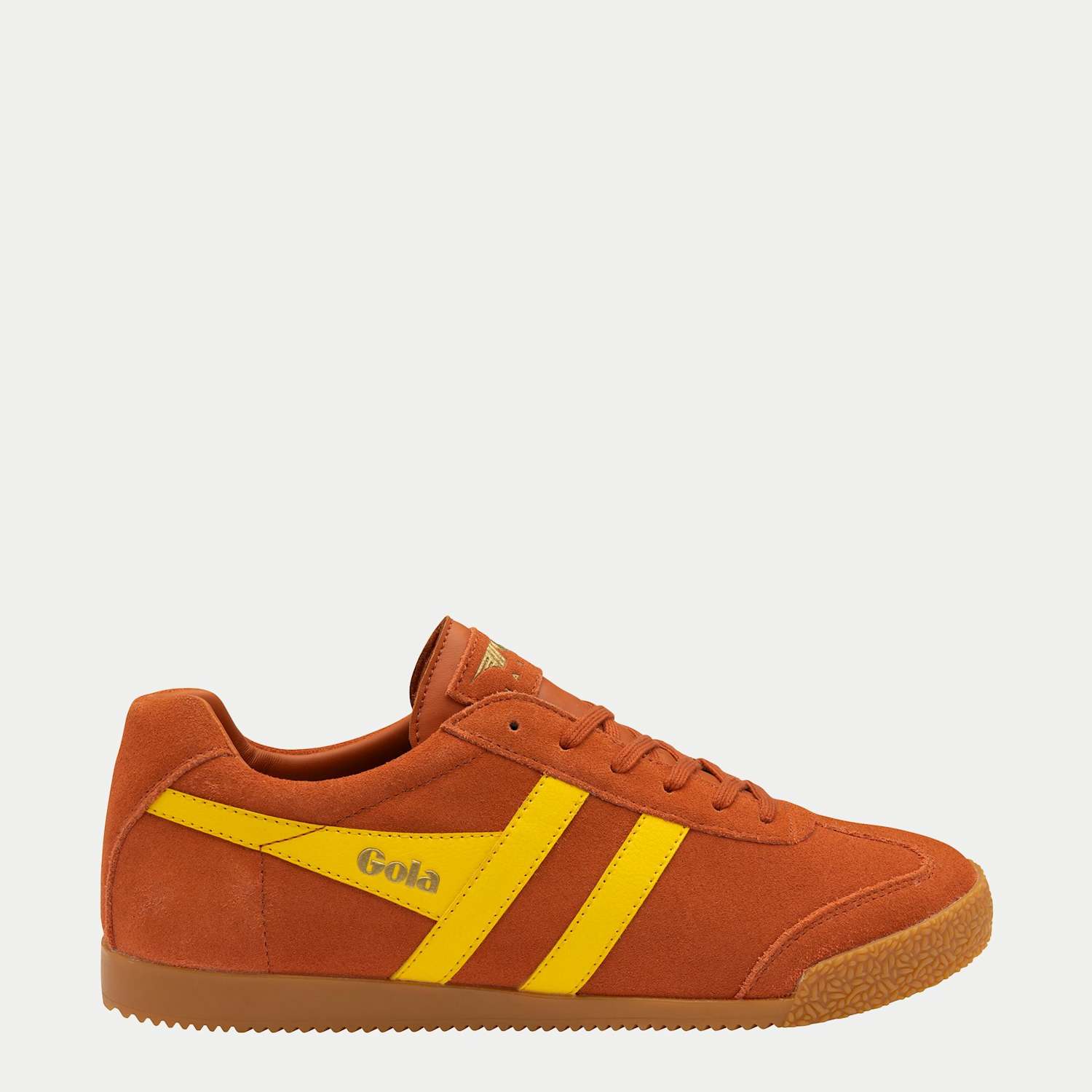 Gola Men's Harrier Suede Stripe Trainers - 9 - Orange Mix - Available at M&S