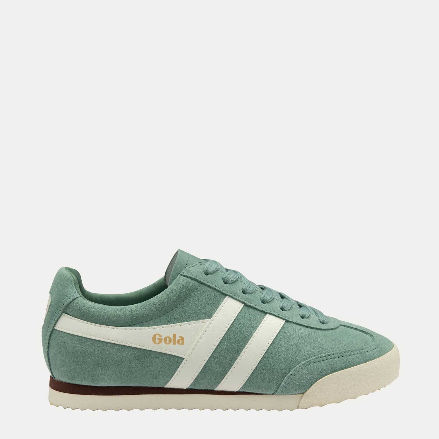 Gola Women's Apollo Suede Lace Up Trainers - 5 - Green Mix - Available at M&S