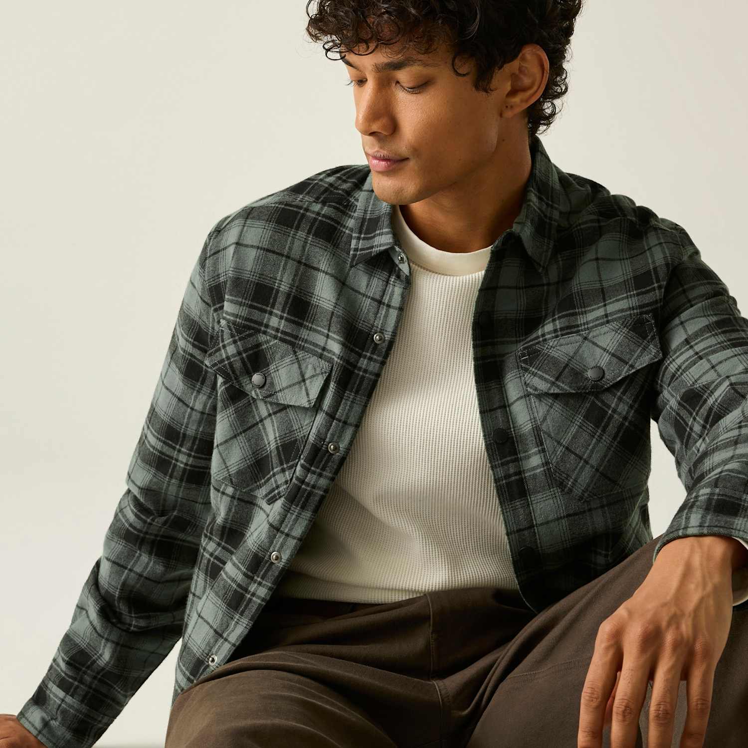 Regatta Men's Spennith Pure Cotton Checked Shacket - 2XL - Red Mix - Available at M&S
