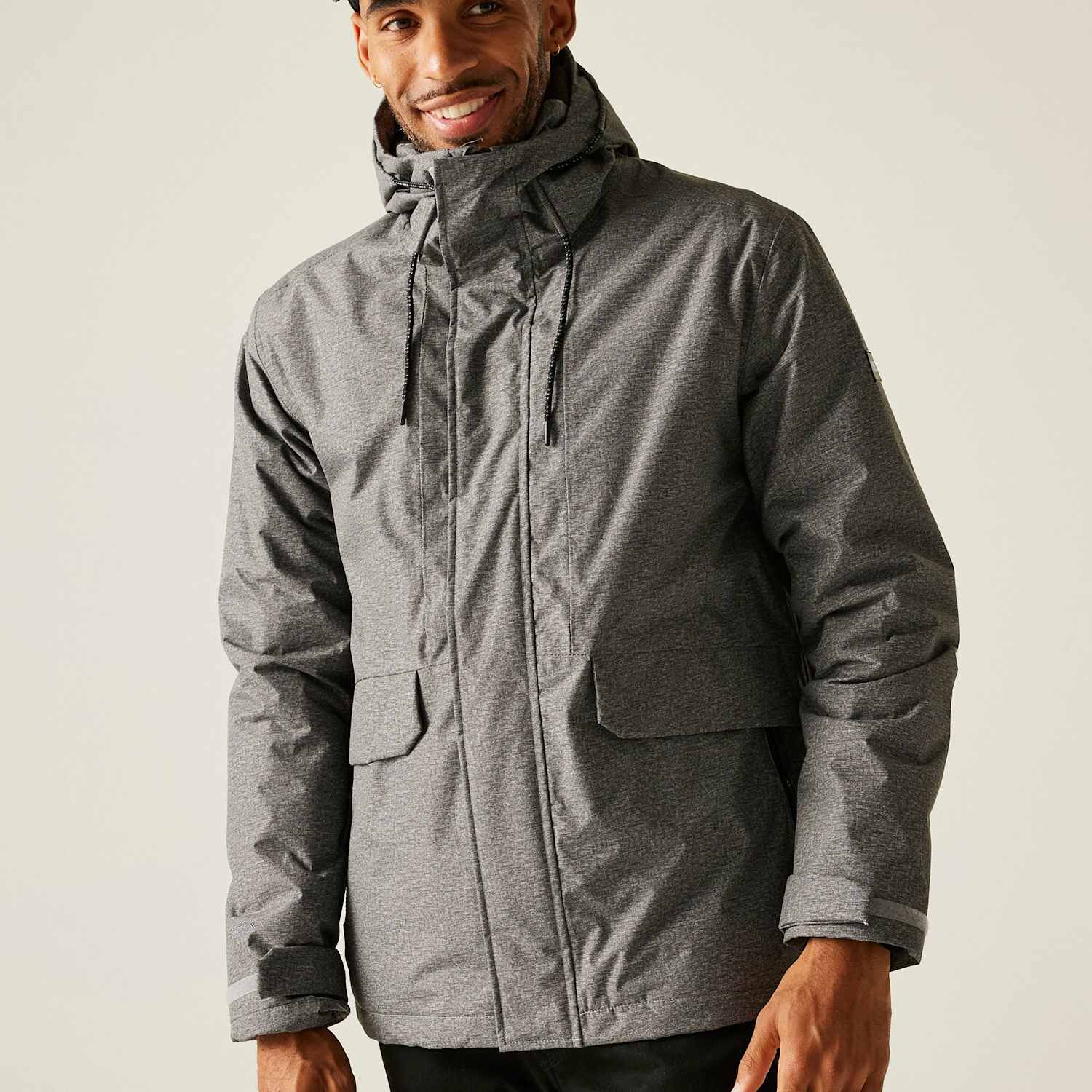 Regatta Men's Sterlings Waterproof Insulated Jacket - XL - Grey Mix - Available at M&S