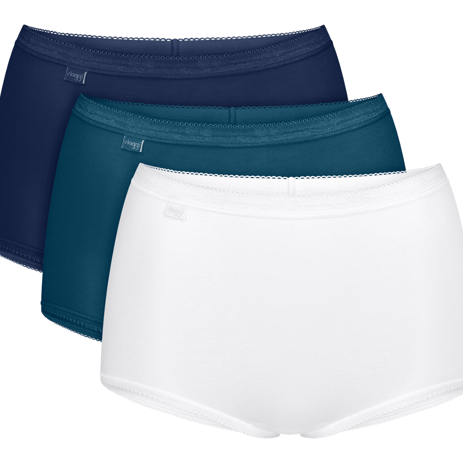 Sloggi Women's 3pk High Waisted Full Briefs - 20 - Multi - Available at M&S