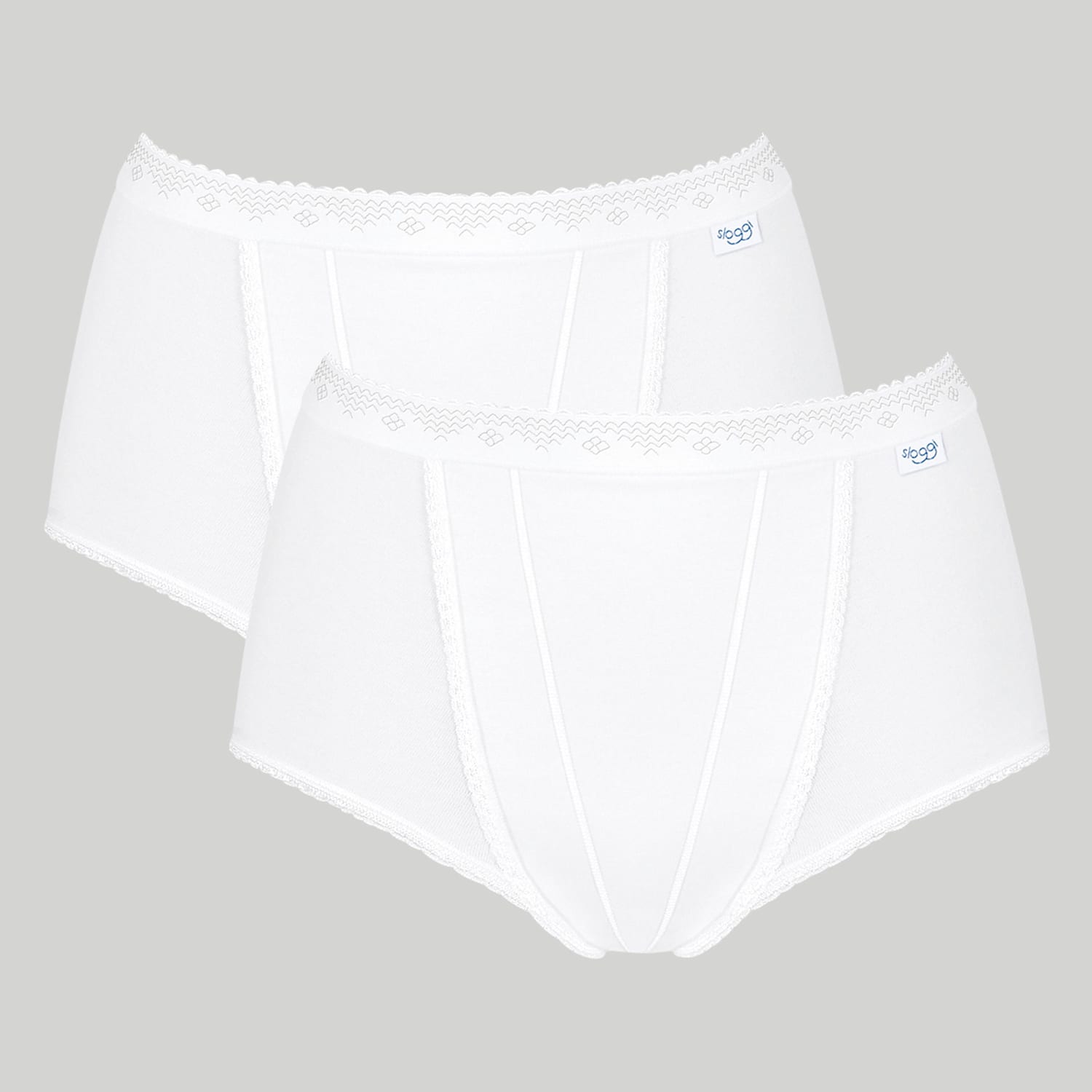 Sloggi Women's 2 Pack High Waisted Control Maxi Full Briefs - 24 - White - Available at M&S
