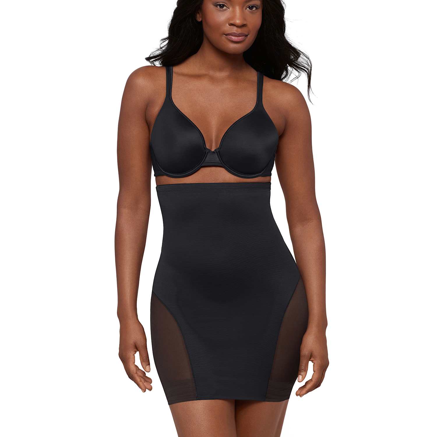 Miraclesuit Women's Sexy Sheer Firm Control High-Waisted Sheer Panelled Shaping Slip - Medium - Black - Available at M&S