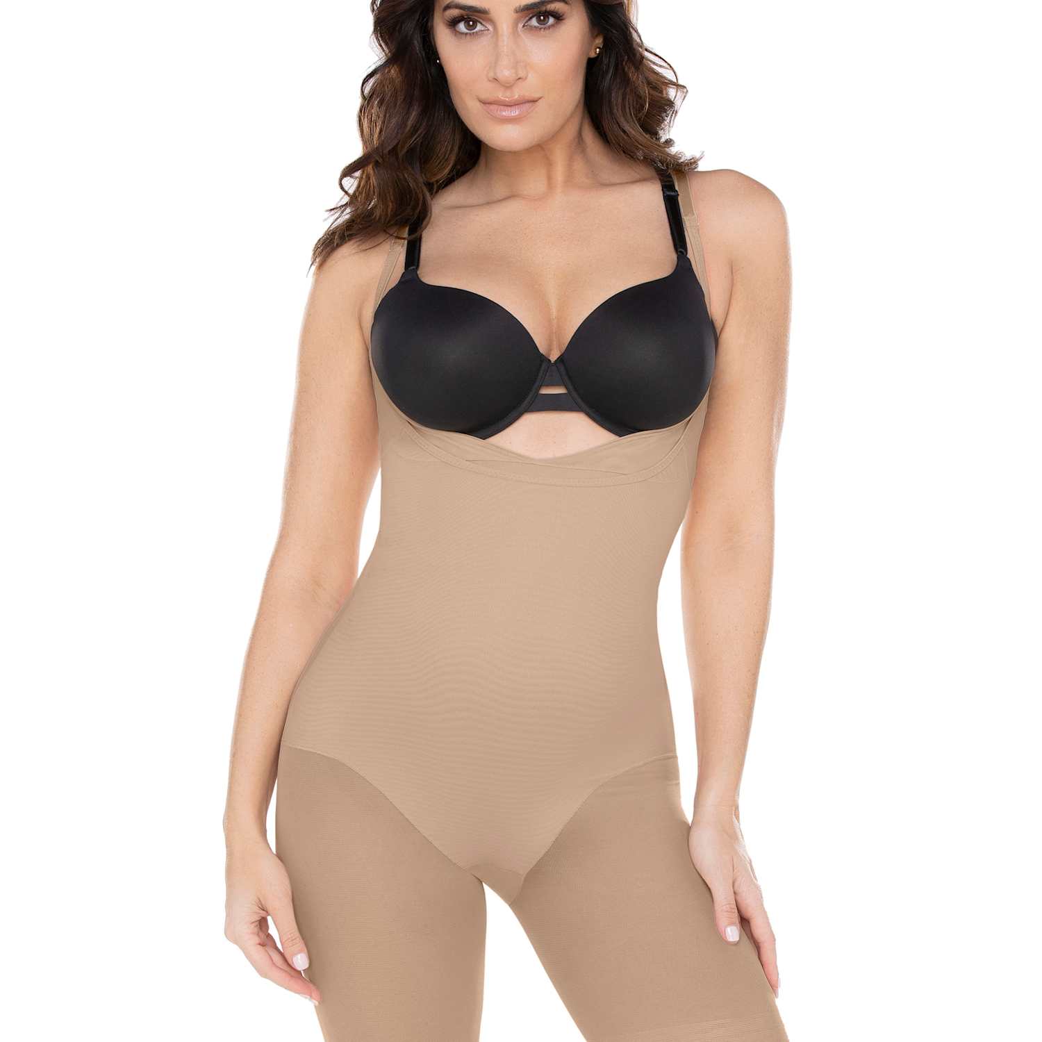 Miraclesuit Women's Sexy Sheer Firm Low Scoop Front Control Shaping Body - Extra Large - Beige - Available at M&S