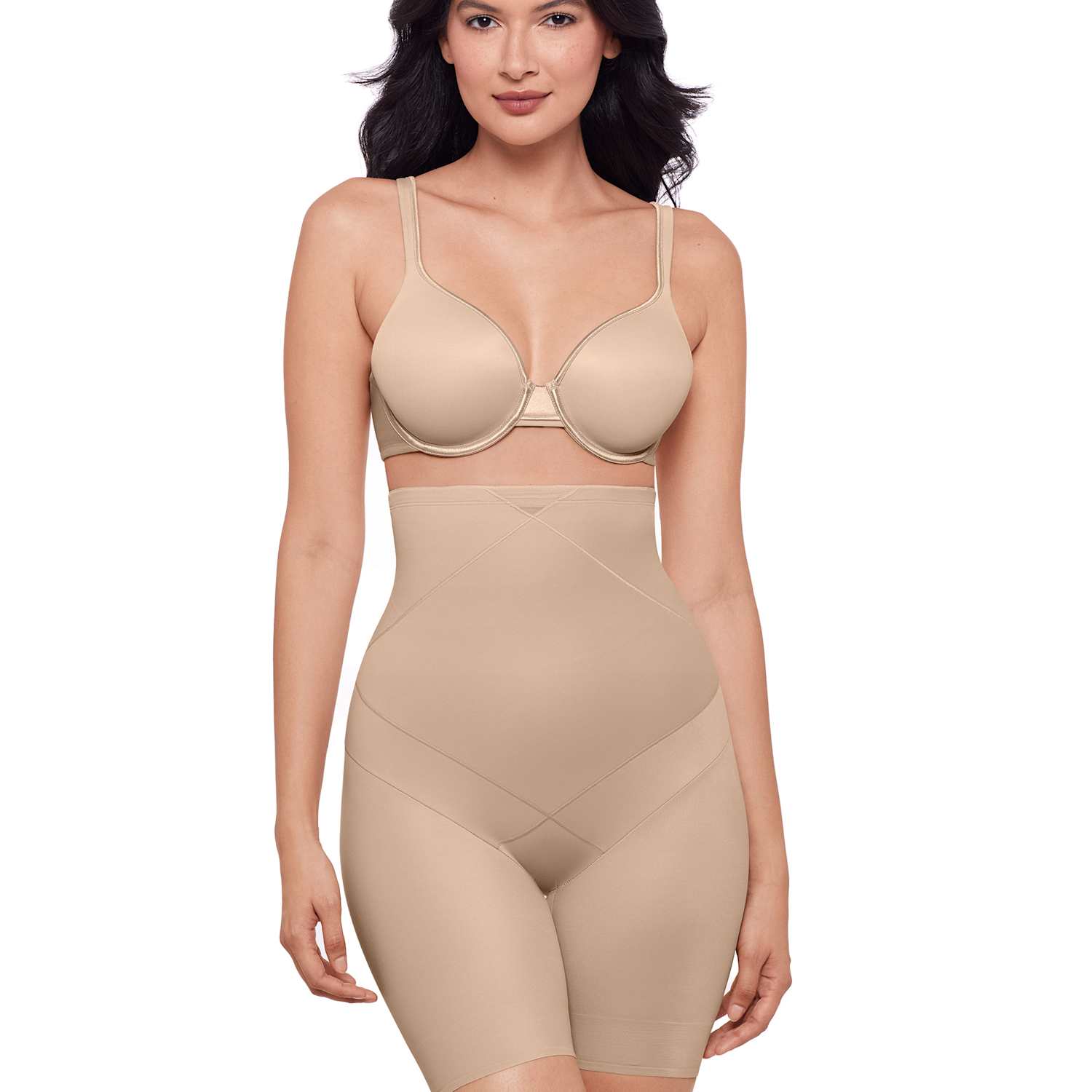 Miraclesuit Women's Extra Firm Control High-Waisted Thigh Slimmer Shorts - Small - Beige - Available at M&S