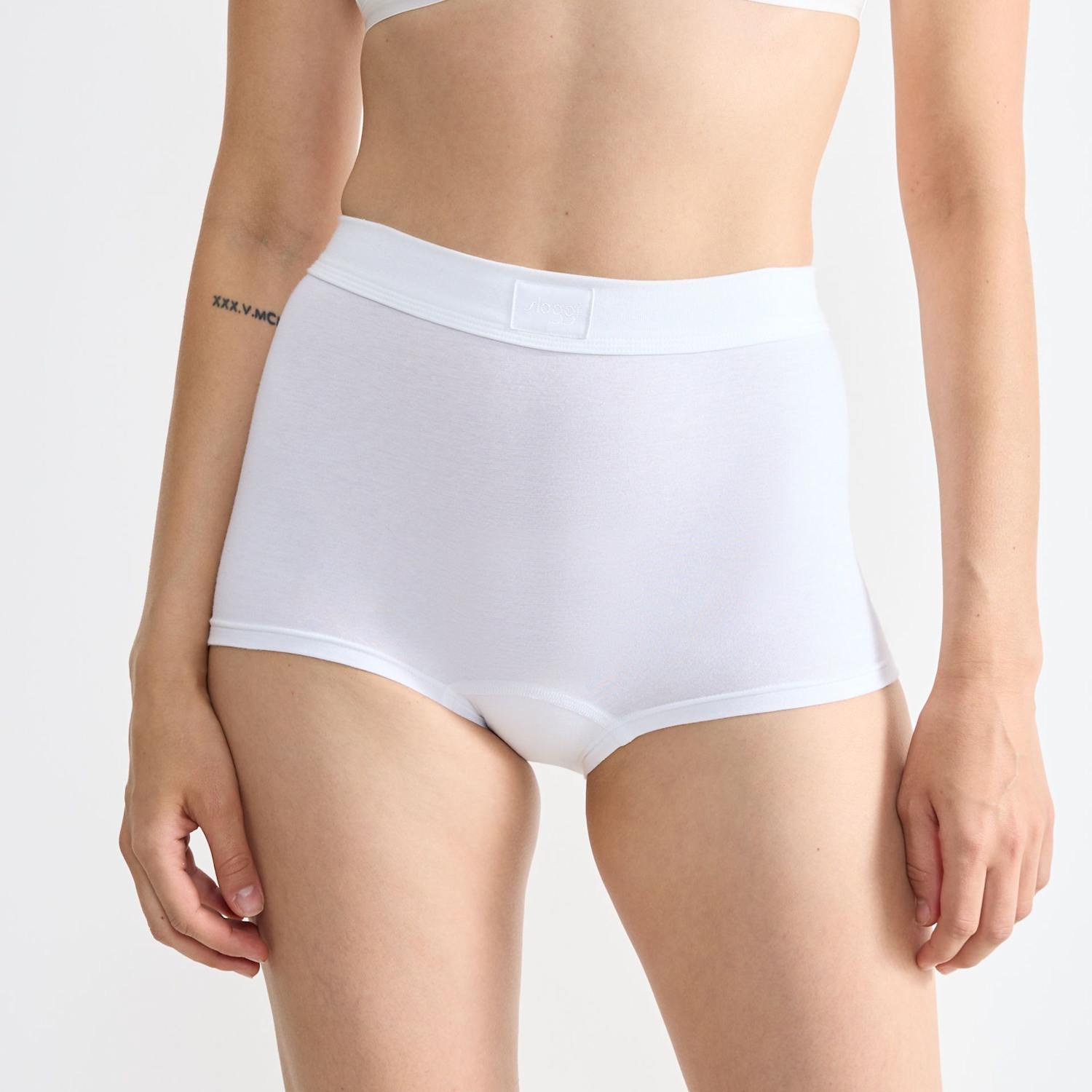 Sloggi Women's Double Comfort Cotton Rich High Rise Shorts - 12 - White - Available at M&S