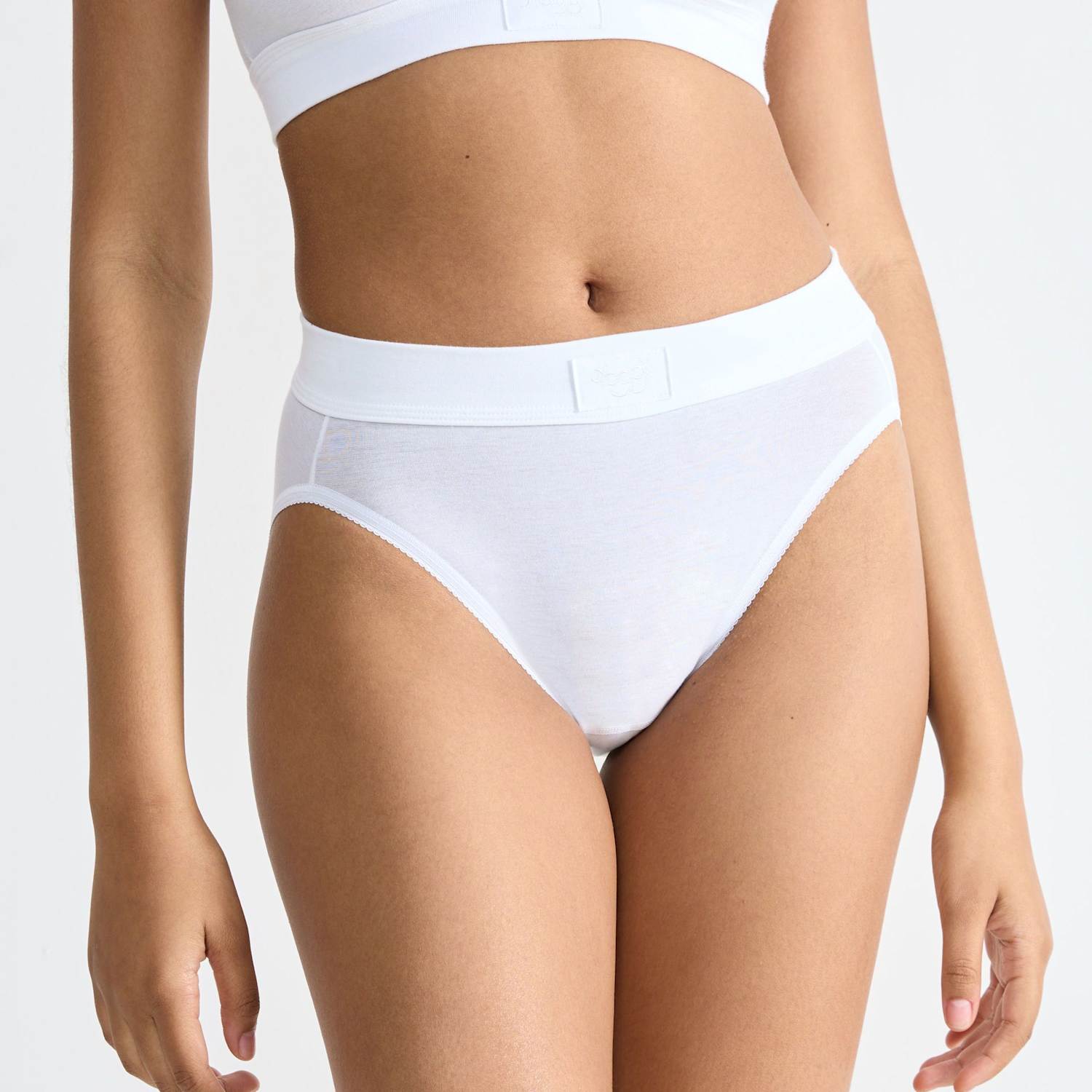 Sloggi Women's Double Comfort Tai High Leg Knickers - 18 - White - Available at M&S
