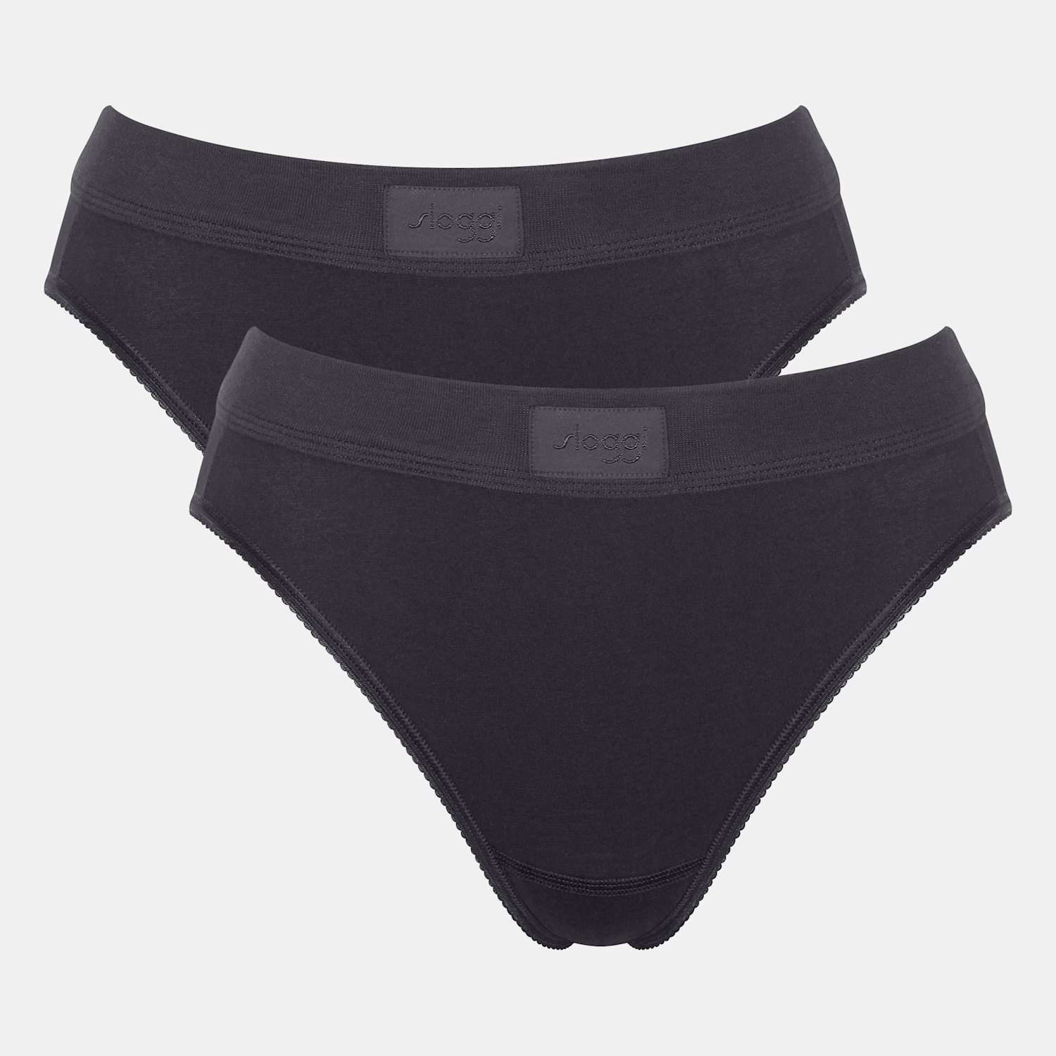 Sloggi Women's 2 Pack Double Comfort Tai High Leg Knickers - 12 - Black - Available at M&S
