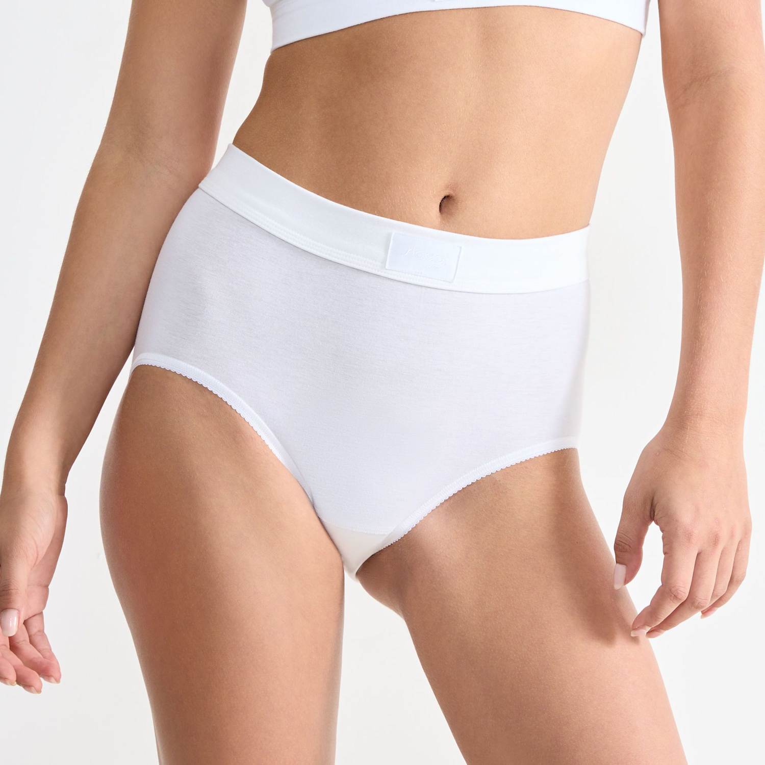 Sloggi Women's Double Comfort Maxi Cotton Rich Full Briefs - 10 - White - Available at M&S
