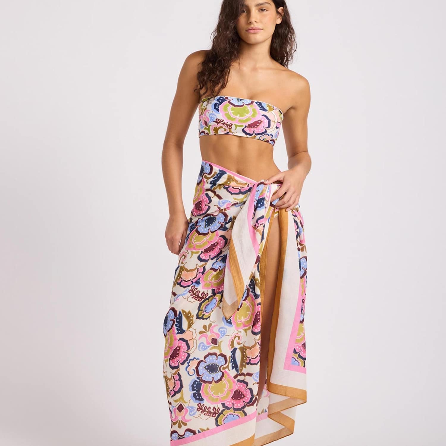 Seafolly Women's Sea Blossom Pure Cotton Floral Sarong - Multi - Available at M&S
