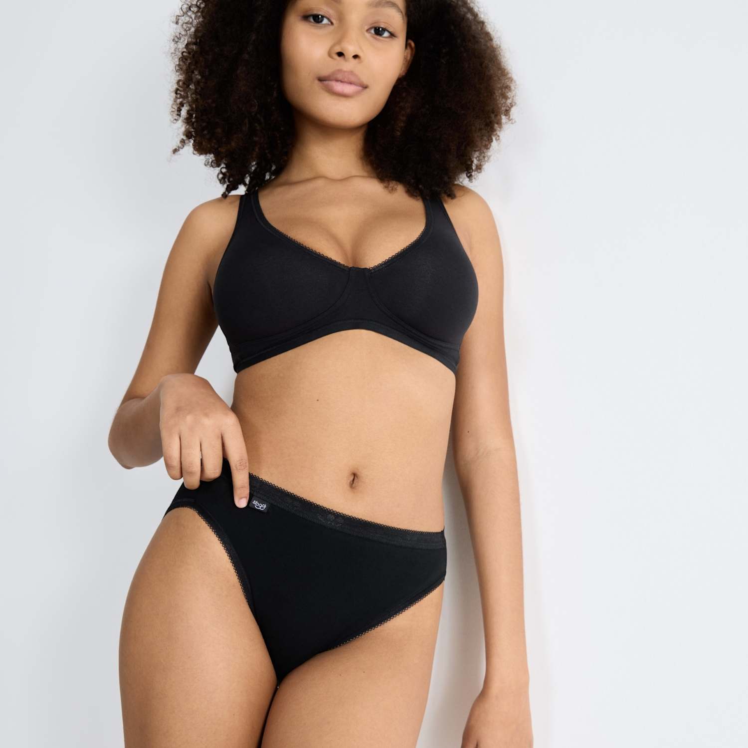 Sloggi Women's Basic+ Non Wired Cotton Full Cup Bra - 32B - Black - Available at M&S
