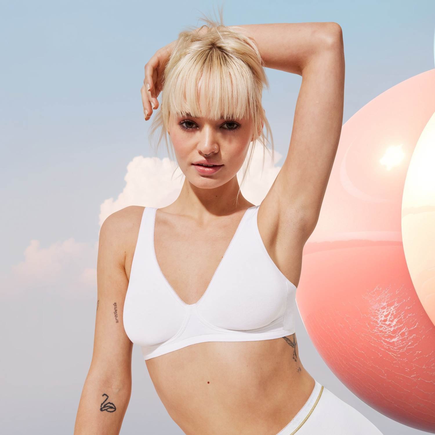 Sloggi Women's Basic+ Non Wired Cotton Full Cup Bra - 30D - White - Available at M&S