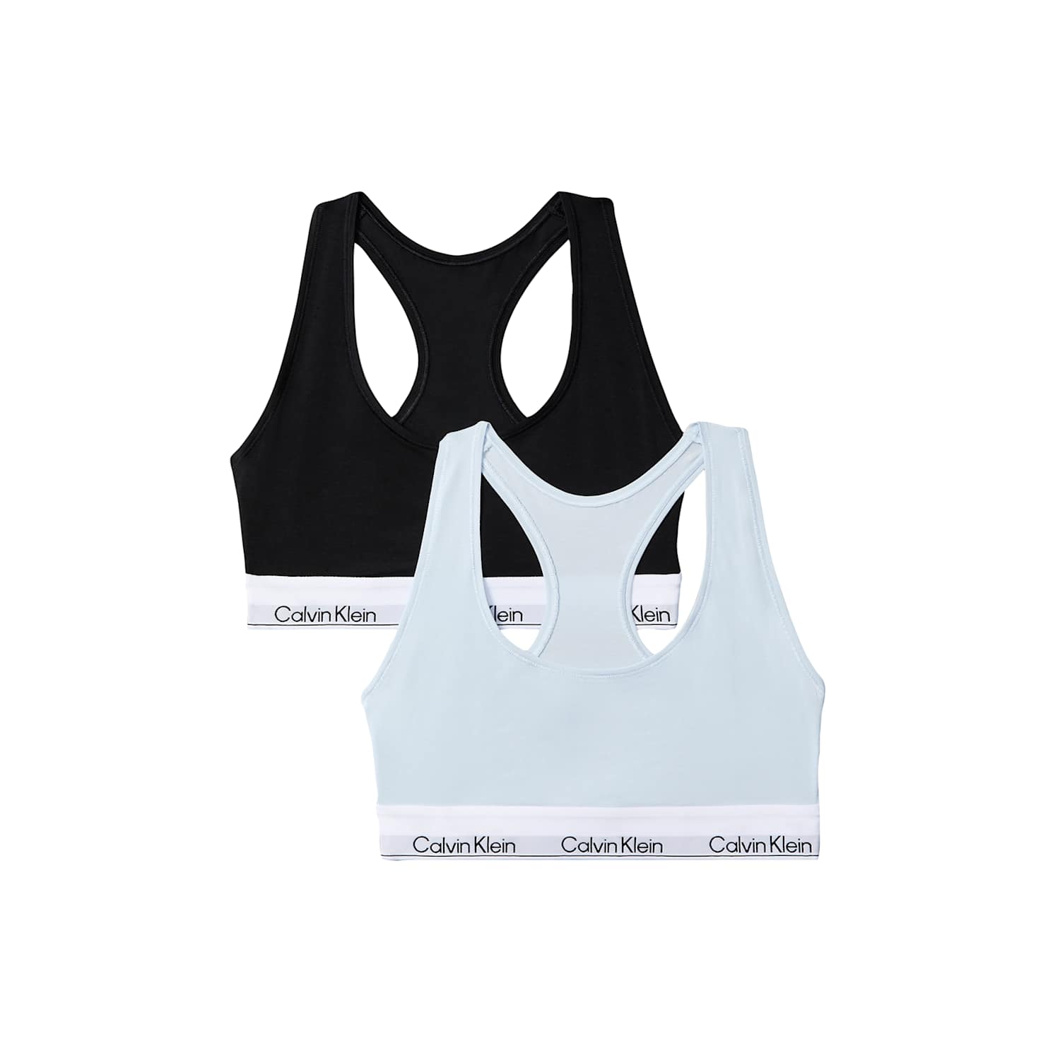 Calvin Klein Women's 2 Pack Icon Cotton Modal Non Wired Bralettes - Medium - Multi - Available at M&S