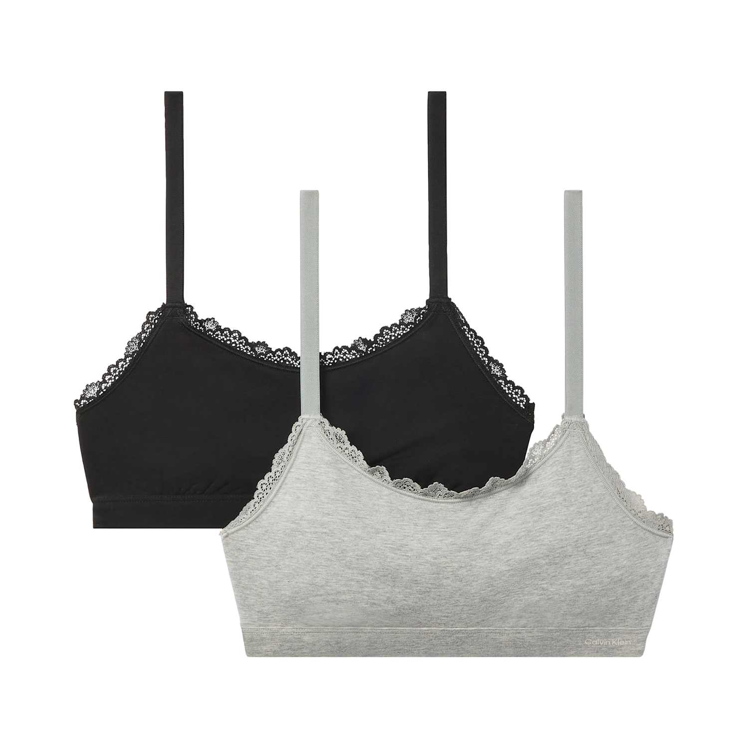 Calvin Klein Women's 2 Pack Modern Cotton Lace Non Wired Bralettes - Extra Large - Multi - Available at M&S