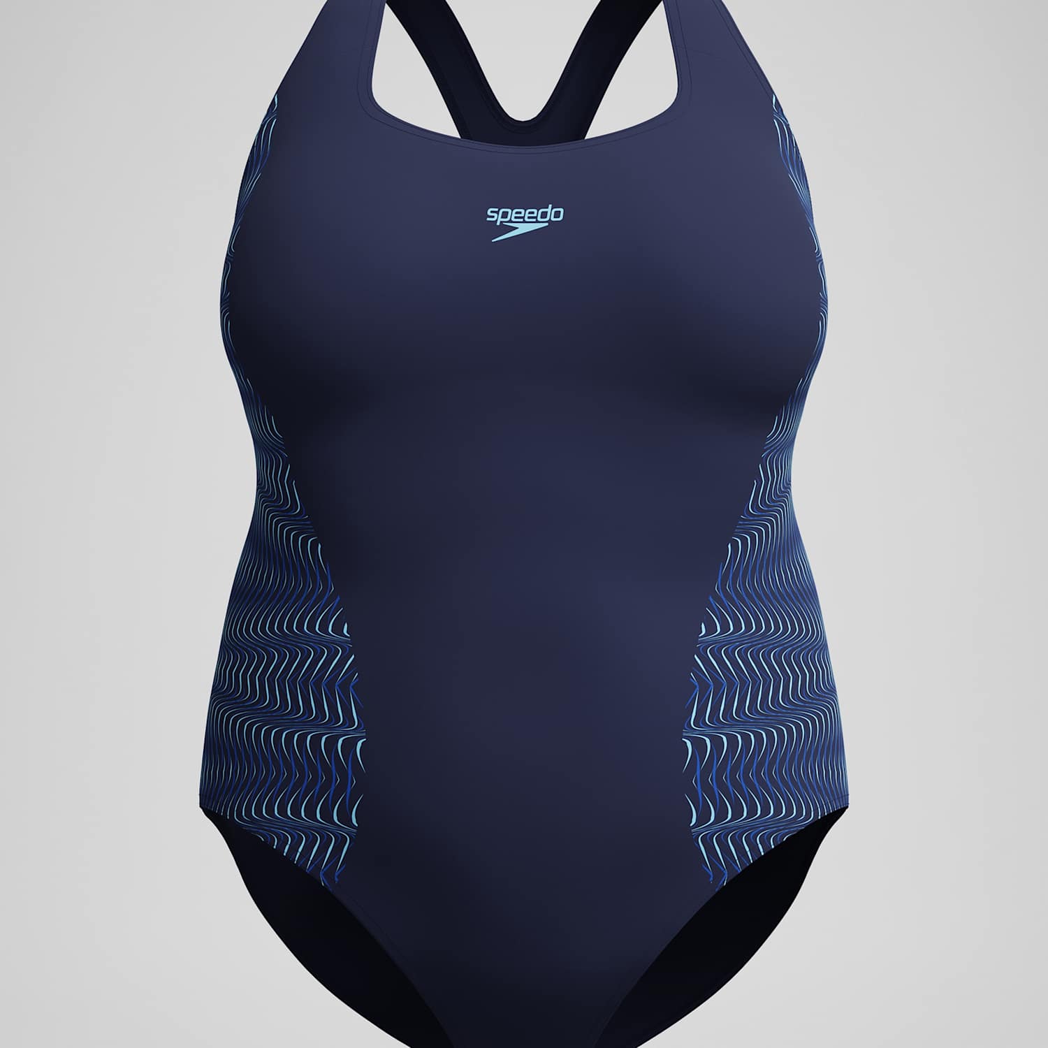 Speedo Women's Plus Size Medallist Placement Swimsuit - 46 - Blue - Available at M&S