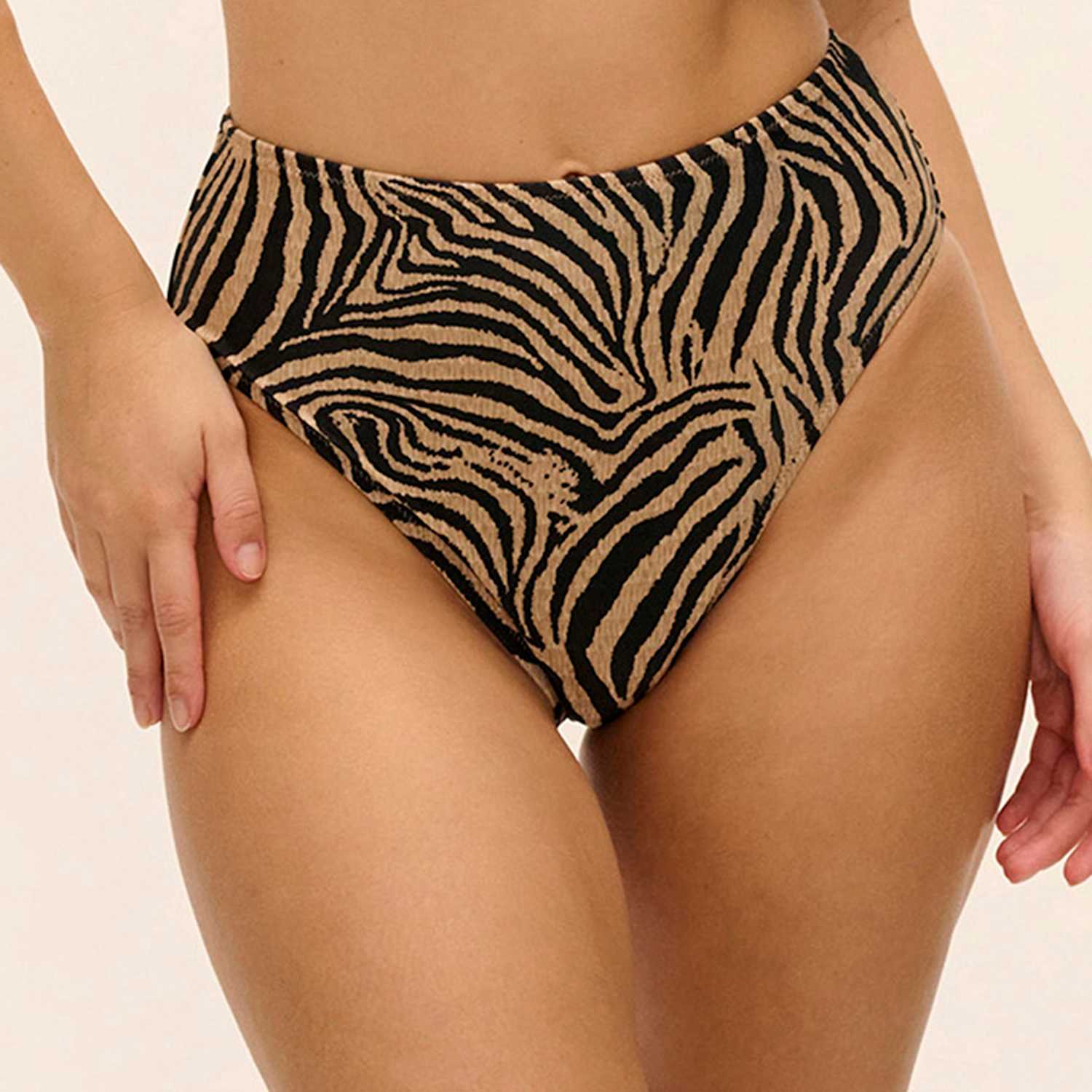 Freya Women's Tortoli Bay High Waisted Bikini Bottoms - Extra Small - Black Mix - Available at M&S