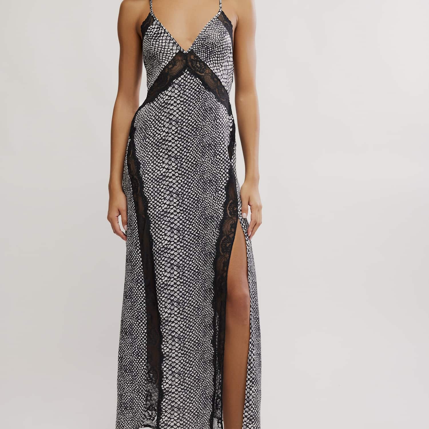 Intimately Fp By Free People Women's Some Kind Of Love Animal Print Maxi Slip Dress - Small - Grey Mix - Available at M&S