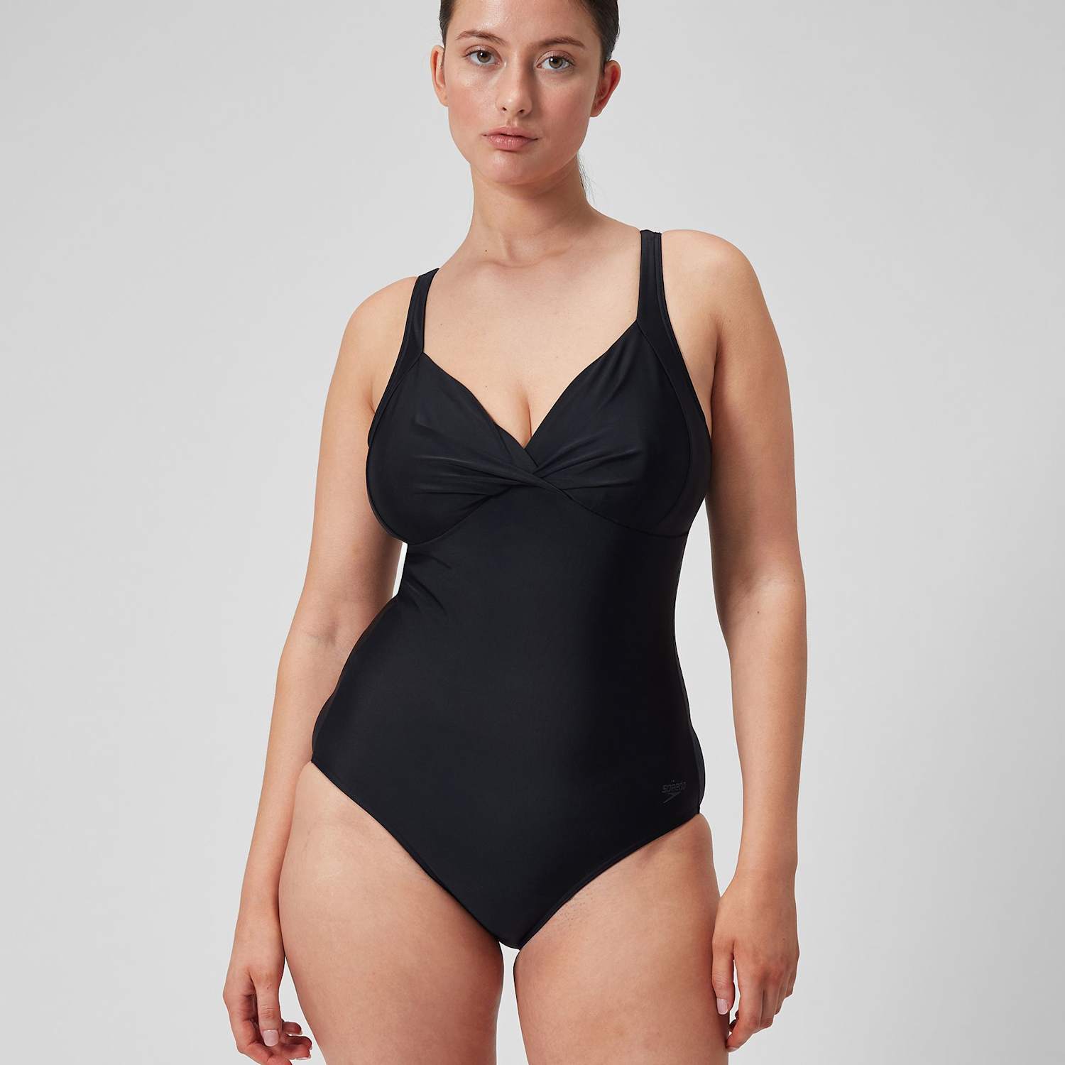 Speedo Women's Shaping Cross Knot Swimsuit - 10 - Black - Available at M&S