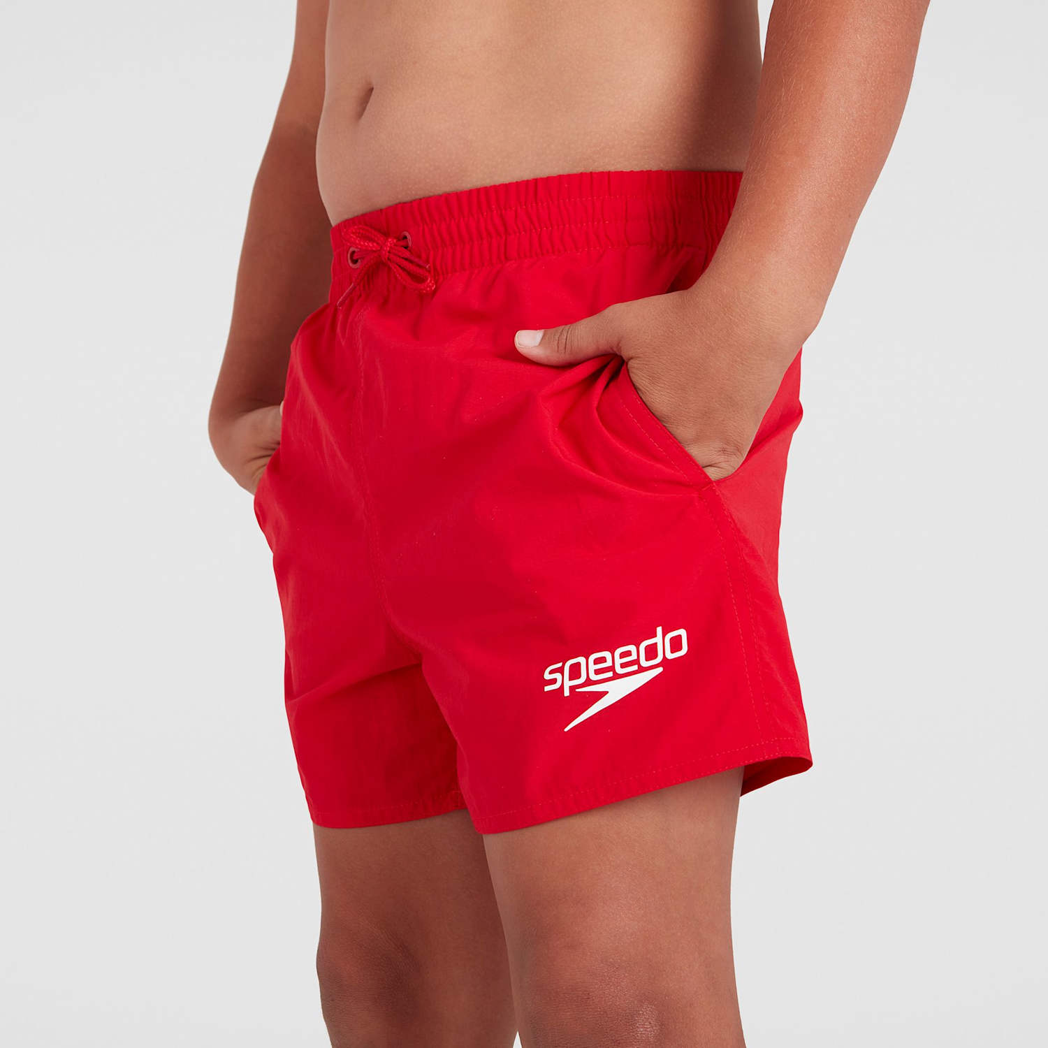 Speedo Boys Essentials 13" Swim Shorts - Small - Red - Available at M&S