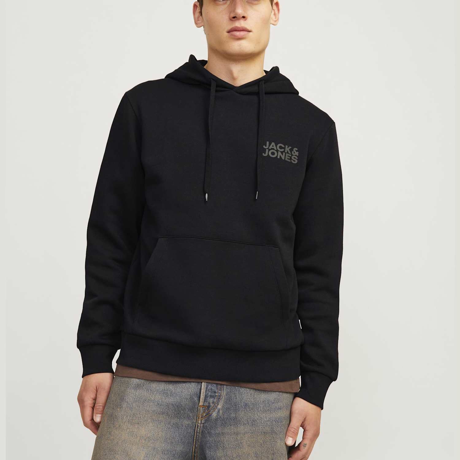 Jack & Jones Men's Cotton Rich Hoodie - M - Black - Available at M&S