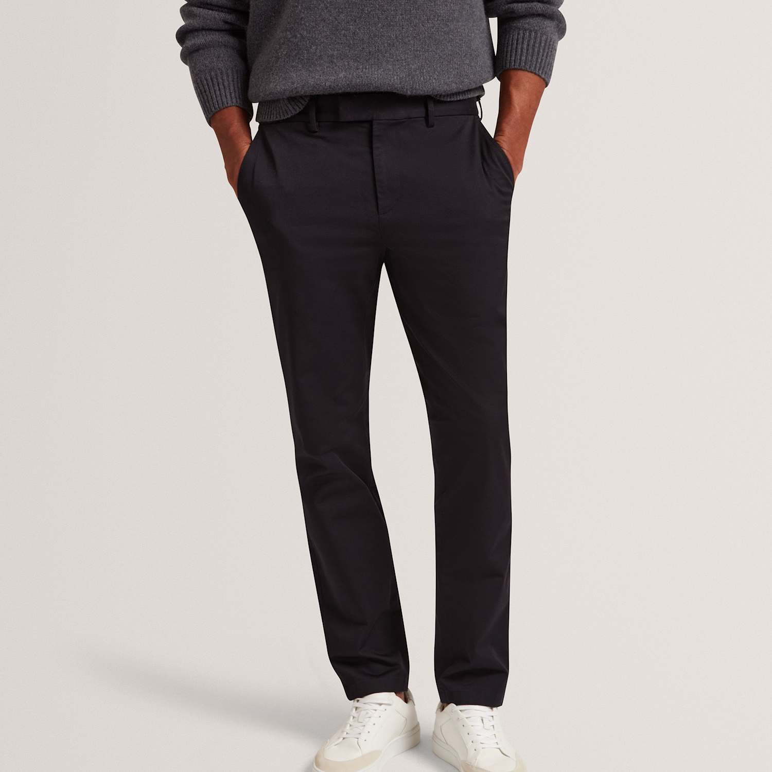 Ted Baker Men's Regular Fit Chinos - 30 - Black - Available at M&S