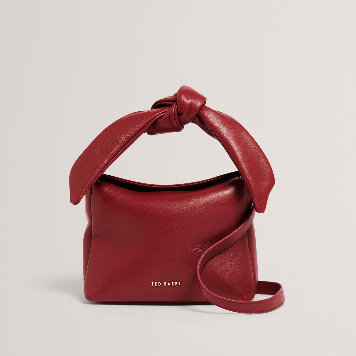 Ted Baker Women's Leather Knotted Cross Body Bag - Burgundy - Available at M&S