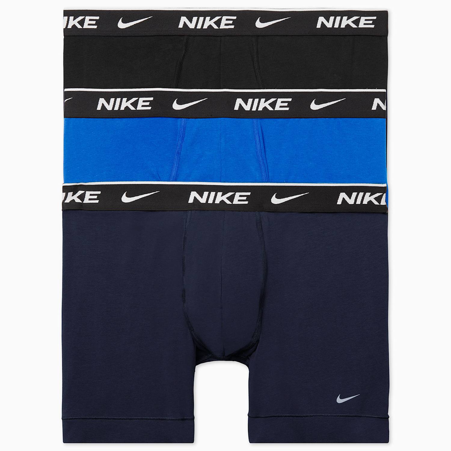 Nike Men's 3 Pack Cotton Rich Stretch Boxers - XL - Blue Mix - Available at M&S