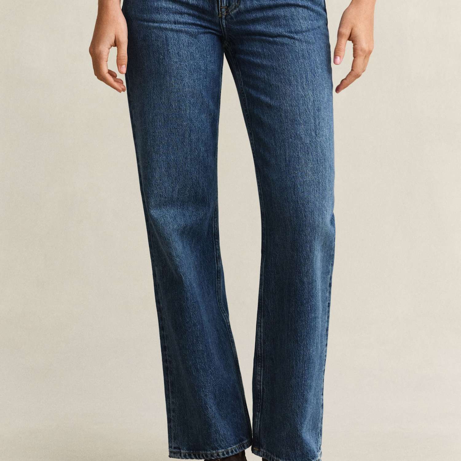 Gant Women's Lyocell Blend Mid Rise Straight Leg Jeans - 34 - Blue - Available at M&S