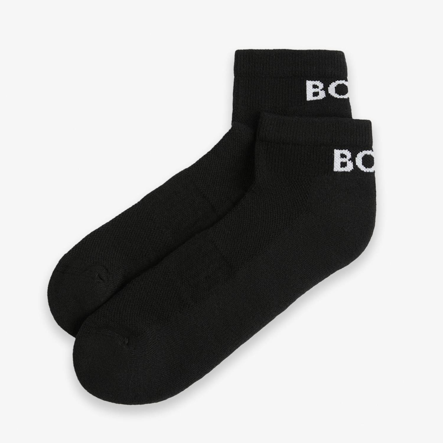 Boss Men's 2 Pack Cotton Rich Cushioned Trainer Socks - 5½ -8 - Black - Available at M&S